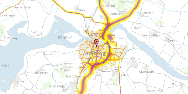 Trafikstøjkort på Boulevarden 28, 1. , 9000 Aalborg