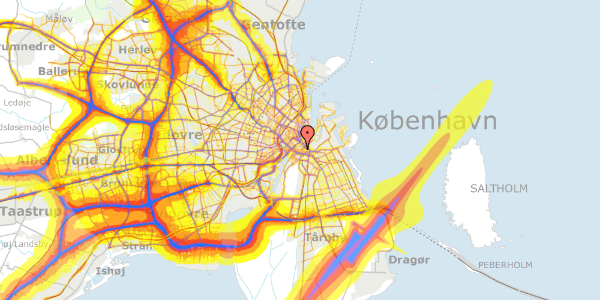 Trafikstøjkort på Langebrogade 6A, st. , 1411 København K