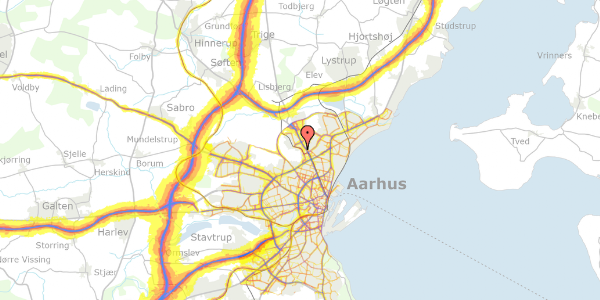 Trafikstøjkort på Olof Palmes Allé 29, st. th, 8200 Aarhus N