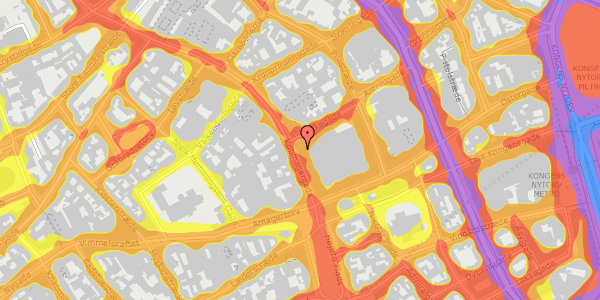 Trafikstøjkort på Købmagergade 14, 1150 København K