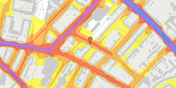 Trafikstøjkort på Nannasgade 23, 2200 København N