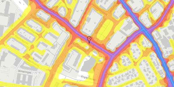 Trafikstøjkort på Skotlandsgade 21, 2300 København S