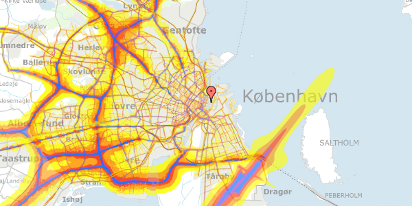 Trafikstøjkort på Sankt Annæ Plads 15A, 2. , 1250 København K