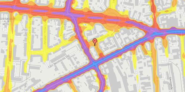 Trafikstøjkort på Boyesgade 15, 1. , 1622 København V