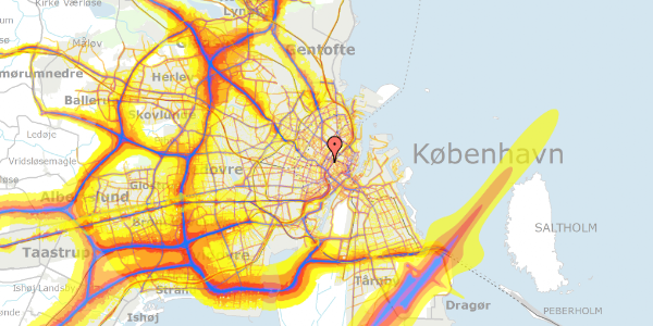 Trafikstøjkort på Charlotte Ammundsens Plads 1, kl. th, 1359 København K