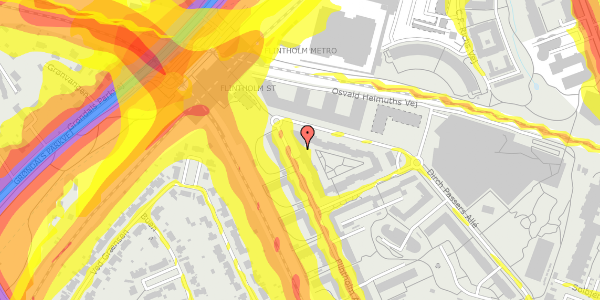 Trafikstøjkort på Flintholm Alle 26, kl. 2, 2000 Frederiksberg