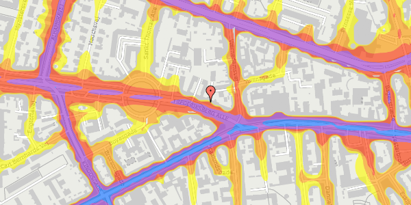 Trafikstøjkort på Frederiksberg Alle 6E, 1820 Frederiksberg C