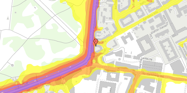 Trafikstøjkort på Pile Alle 53, st. tv, 2000 Frederiksberg