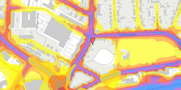 Trafikstøjkort på Skibhusvej 35, 3. th, 5000 Odense C