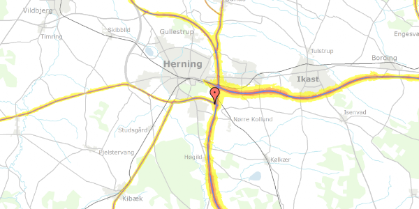 Trafikstøjkort på Koustrup Alle 15C, 1. 1, 7400 Herning