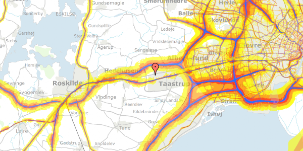 Trafikstøjkort på Hostavej 4, 2630 Taastrup