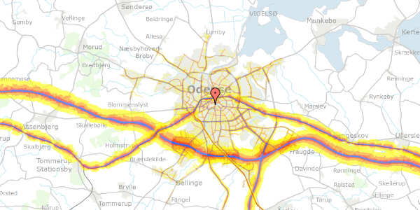 Trafikstøjkort på Pantheons Passage 4, 2. , 5000 Odense C