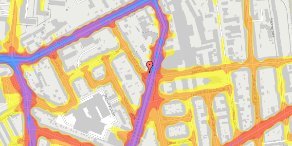 Trafikstøjkort på Sundevedsgade 35, 1751 København V