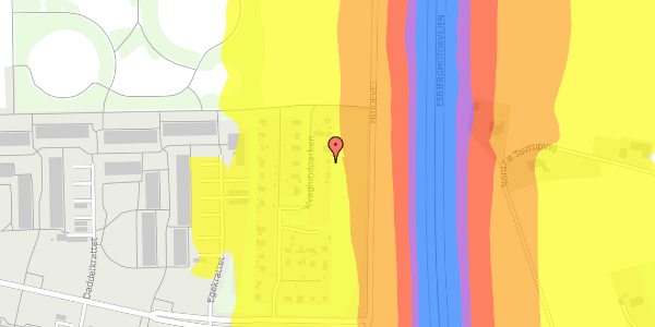 Trafikstøjkort på Kvaglundparken 96, 6705 Esbjerg Ø