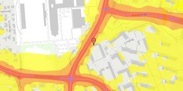 Trafikstøjkort på Lundtoftevej 66, 2. , 2800 Kongens Lyngby