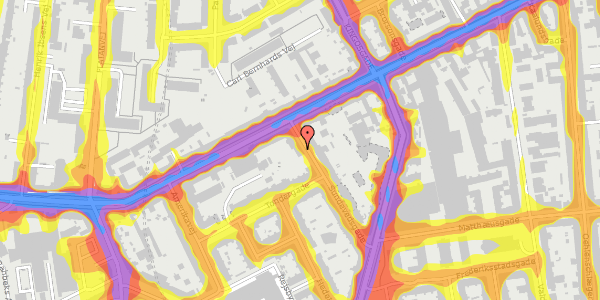 Trafikstøjkort på Sundevedsgade 4, 6. , 1751 København V