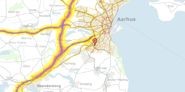 Trafikstøjkort på Rosenhøj Allé 6, 3. th, 8260 Viby J