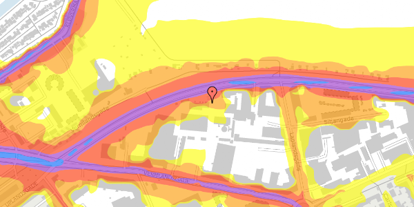 Trafikstøjkort på Uplandsgade 52, 2. , 2300 København S