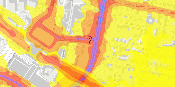 Trafikstøjkort på Rolighedsvej 33, 1. th, 2750 Ballerup