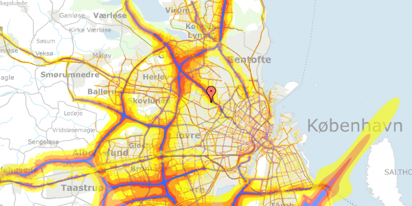 Trafikstøjkort på Præstegårds Allé 63A, 2700 Brønshøj