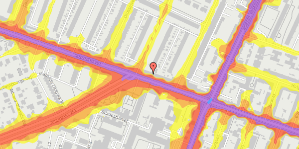 Trafikstøjkort på Godthåbsvej 90, 2000 Frederiksberg