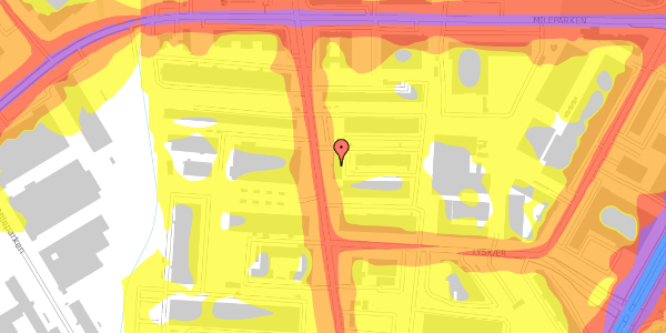 Trafikstøjkort på Marielundvej 41, 2730 Herlev