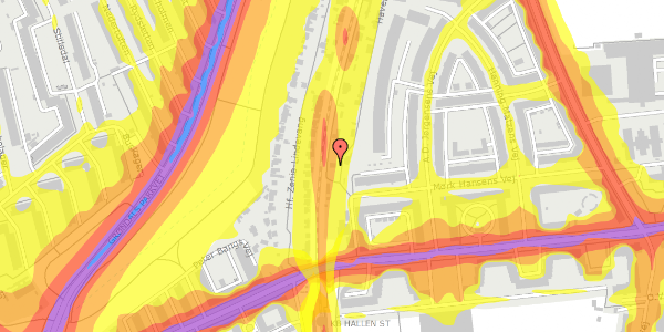 Trafikstøjkort på Haven 19, 2000 Frederiksberg