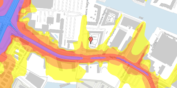 Trafikstøjkort på Vestre Teglgade 2P, 2. tv, 2450 København SV