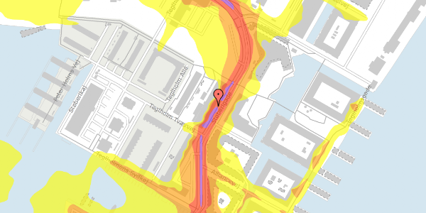 Trafikstøjkort på Støberigade 8, 3. 6, 2450 København SV