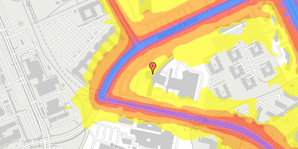 Trafikstøjkort på Olof Palmes Allé 44, 8200 Aarhus N