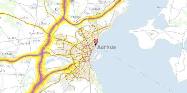 Trafikstøjkort på Træskibshavnen 230, 8000 Aarhus C