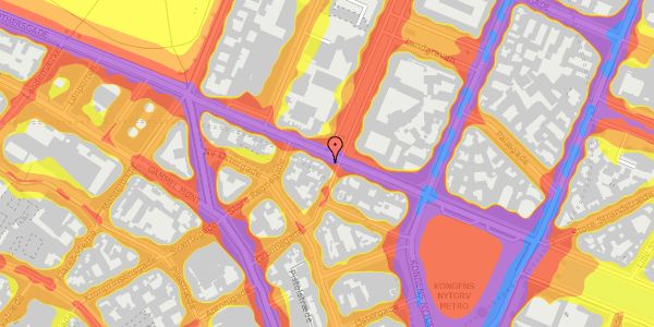 Trafikstøjkort på Gothersgade 21C, 4. th, 1123 København K