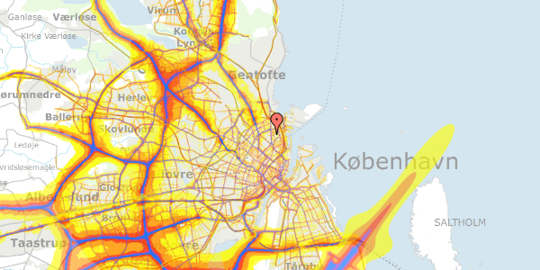 Trafikstøjkort på Østerfælled Torv 19, 2100 København Ø