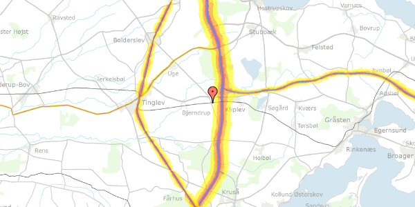 Trafikstøjkort på Hærvejen 93, 6200 Aabenraa