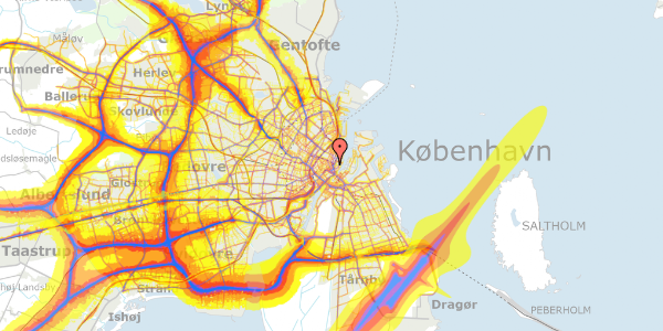 Trafikstøjkort på Kongens Nytorv 21C, 3. th, 1050 København K