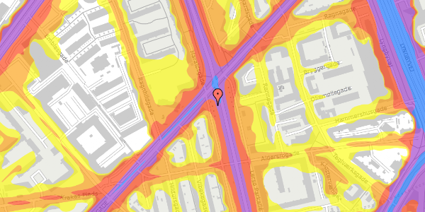 Trafikstøjkort på Lersø Parkallé 69, 2100 København Ø