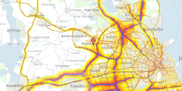 Trafikstøjkort på Lupinvænget 29, 2750 Ballerup