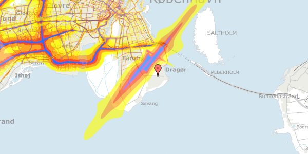 Trafikstøjkort på Hf. Maglebylund 12, 2791 Dragør