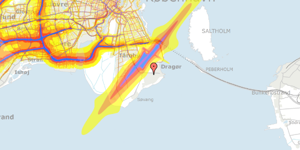 Trafikstøjkort på Hf. Maglebylund 25, 2791 Dragør