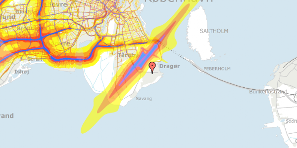 Trafikstøjkort på Hf. Maglebylund 28, 2791 Dragør