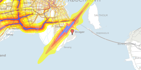 Trafikstøjkort på Hf. Maglebylund 216, 2791 Dragør