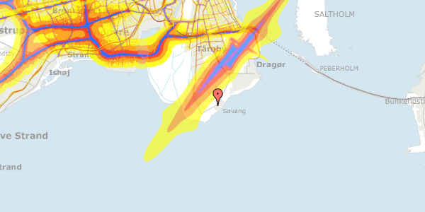 Trafikstøjkort på Rødkælkevej 9, 2791 Dragør