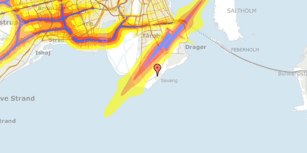 Trafikstøjkort på Rødkælkevej 8, 2791 Dragør