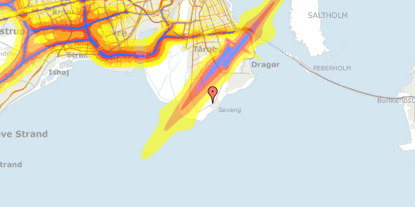 Trafikstøjkort på Bogfinkevej 13, 2791 Dragør