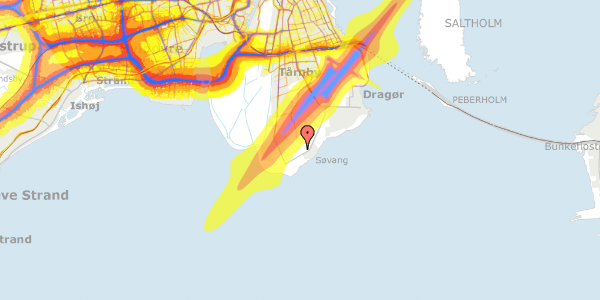 Trafikstøjkort på Bogfinkevej 10, 2791 Dragør