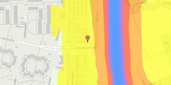 Trafikstøjkort på Kvaglundparken 116, 6705 Esbjerg Ø