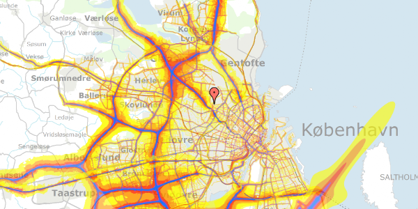 Trafikstøjkort på Harespringet 1, 2400 København NV