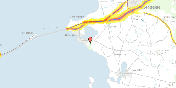 Trafikstøjkort på Skovåsen 43, 4220 Korsør