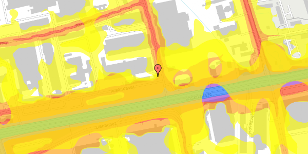 Trafikstøjkort på Roskildevej 8A, 2620 Albertslund