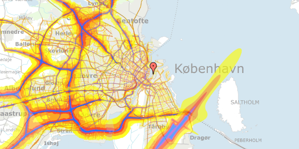 Trafikstøjkort på Kvæsthusgade 10, st. , 1251 København K